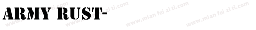 army rust字体转换